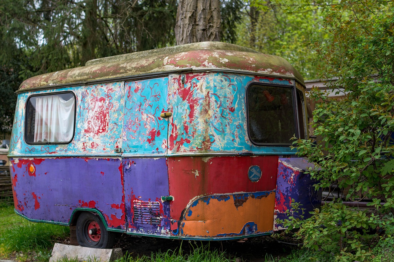 Mobil-home dans un camping